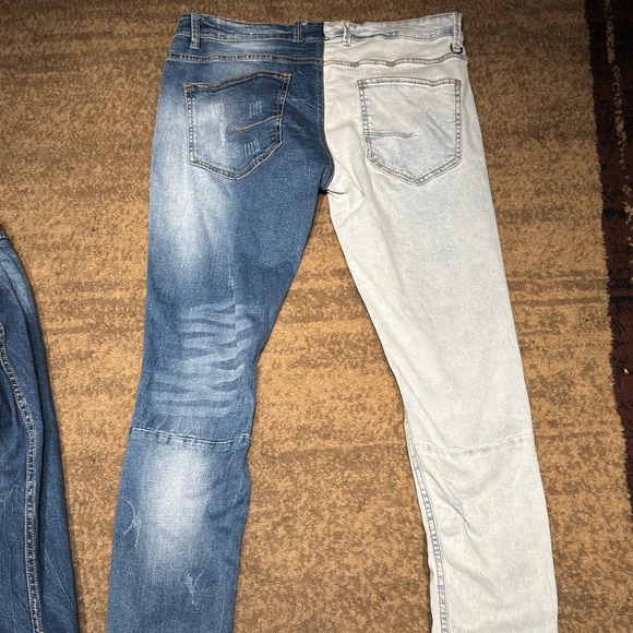 Fashion Nova Two-Tone Denim Jacket & Jeans Set – Men’s Medium - Picture 10 of 12